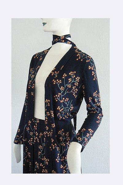1970s Diane Von Furstenberg Long Jacket & Skirt Set