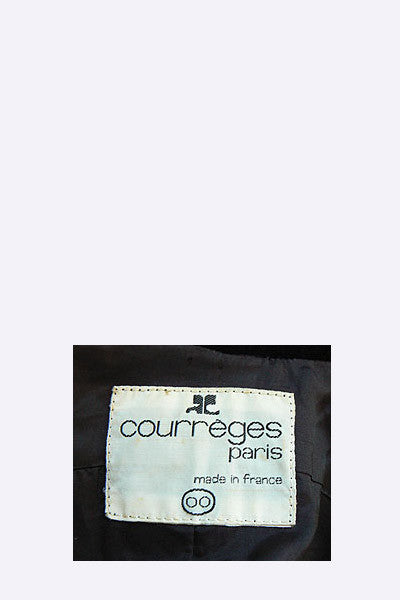 1960s Courreges Zip Down Velvet Jumpsuit