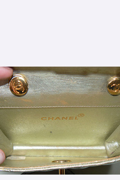 1980s Chanel Gold Mini Purse