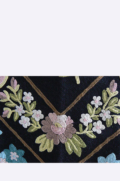 1970s Liberty London Crewel Work Scarf/Wrap