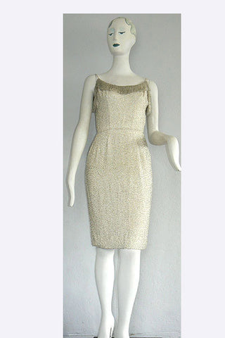 1950s Beaded Cocktail Dress