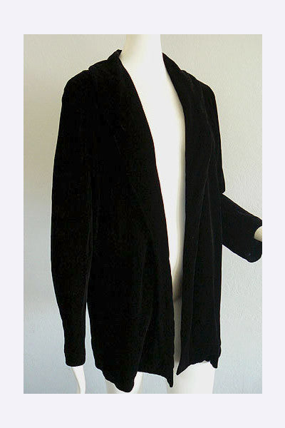 1970s Halston Black Velvet Jacket