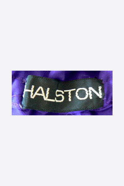 1970s Halston Purple Wrap Gown