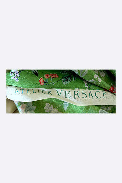 1980s Atelier Versace Floral Print Dress