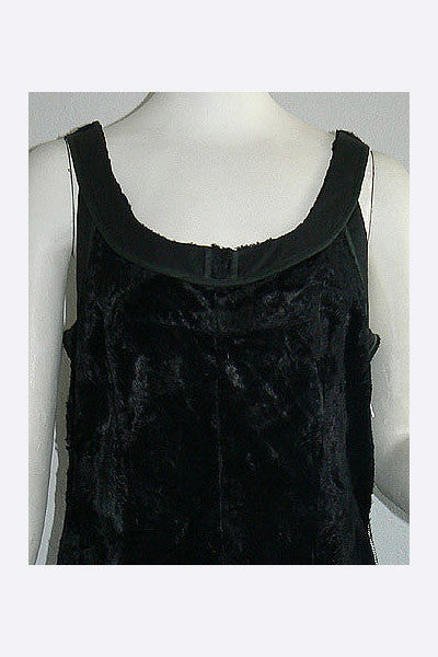 1990s Martin Margiela Artisanal Line Little Black Furry Dress