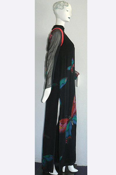 1980s Hanae Mori Butterfly Dress