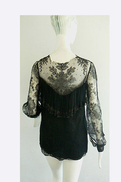 1970s Blouse made of Victorian Lace