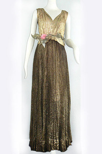1930s Gold Lame' Gown