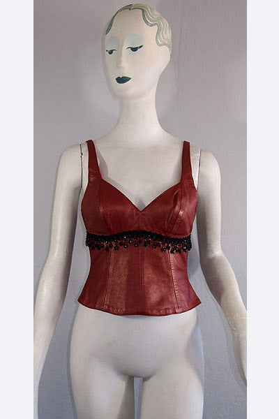 1990s North Beach Leather Bustier