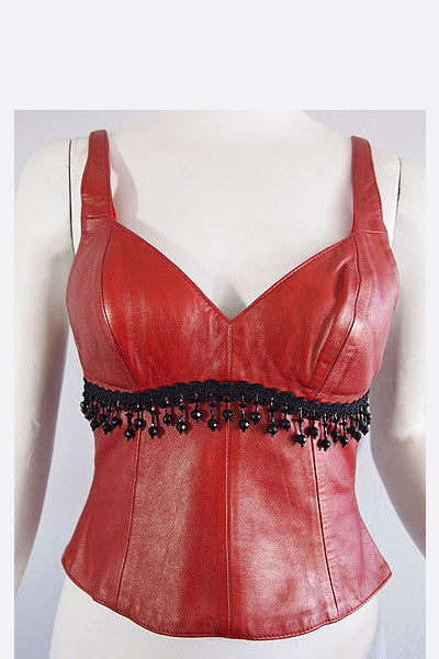 1990s North Beach Leather Bustier