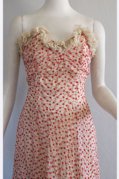 1940s Embroidered Party Dress Swank Vintage 1940s Embroidered Party Dress Swank Vintage