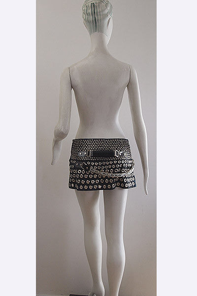 1990s Gianfranco Ferré Grommet, Handle, Chain Skirt