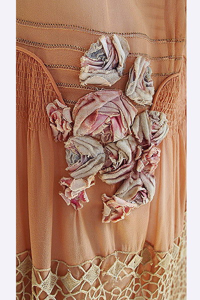 1920s Silk & Lace Flapper's Dress Swank Vintage 1920s Silk & Lace Flapper's Dress Swank Vintage