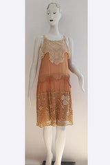 1920s Silk & Lace Flapper's Dress  Swank Vintage
