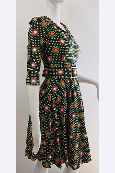 1960s Yves Saint Laurent Fabric Dress