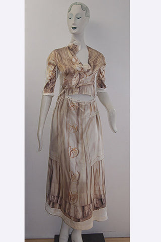 2005 Comme des GARCONS Broken Bride Photo Print Dress