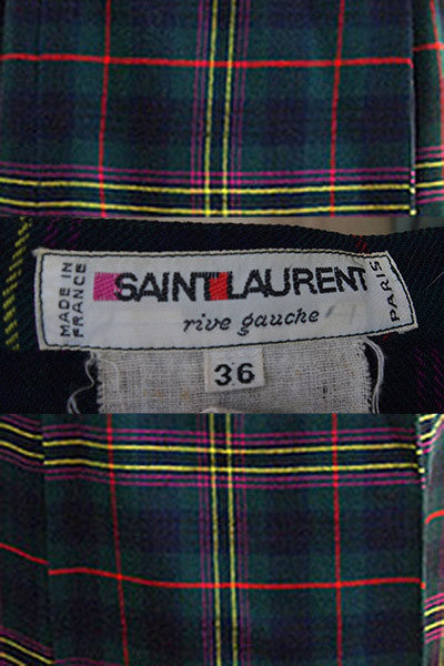 1970s Yves Saint Laurent Tartan (Plaid) Kilt