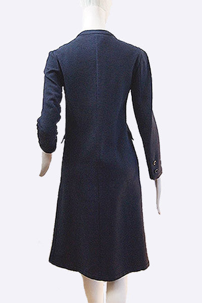 1970s Valentino Raw Silk Coat Dress