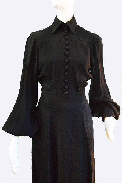1970s Ossie Clark for Radly Moss Crepe Dress