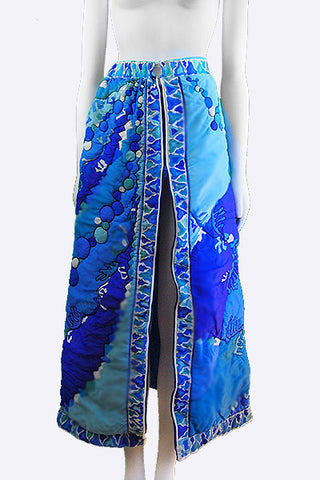 1960s Emilio Pucci Long Quilted Skirt EPFR
