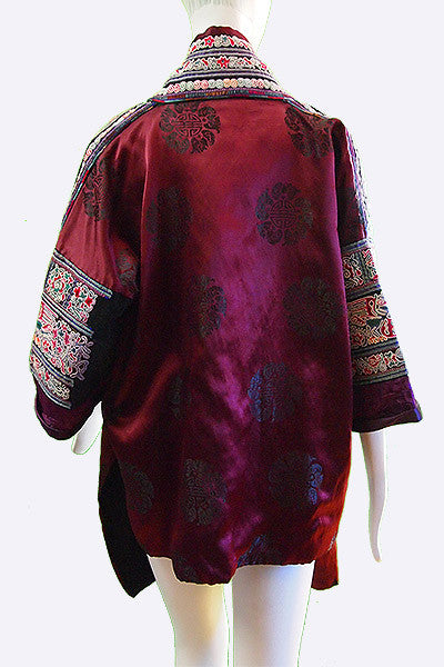 1950s Miao Embroidered Silk Jacket