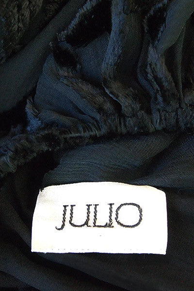 1970s Julio Espada Burnout Devore Velvet Dress