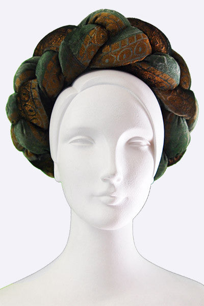 1980s Spinella Venitian Velvet Turban Hat