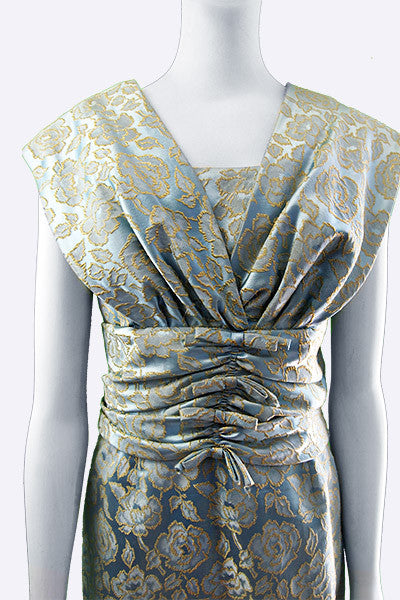1960s Julian Rose Silk Brocade Cocktail Dress