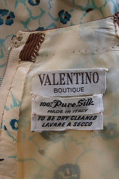 1960s Valentino Floral Silk Dress