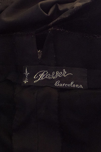 1950s Rosser Barcelona Velvet Dress