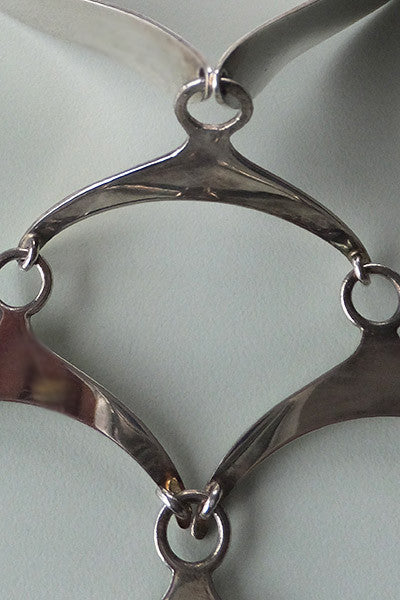 1970s Puig Doria Sterling Modernest Necklace