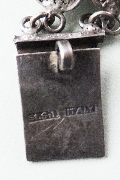 1950s Italian Filigree Sterling Silver Demi Parure