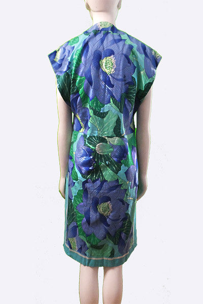 1970s Hermes Fleurs de Lotus Dress