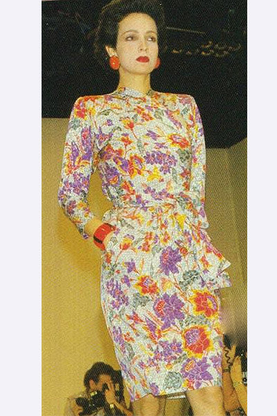 1980s Yves Saint Laurent Silk Wrap Dress